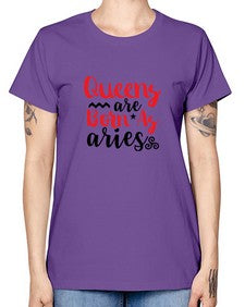 queens Are Born As Aries 384# - aries -  Missy T-Shirt