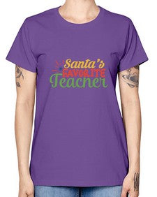 santas favorite teacher Style 351# - teacher -  Missy T-Shirt