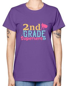 second Grade Superhero color 833# - second grade -  Missy T-Shirt