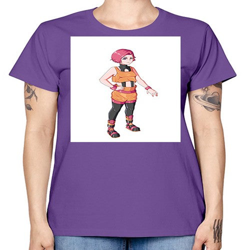 street girl wear orange outfit16# - anime -  Missy T-Shirt