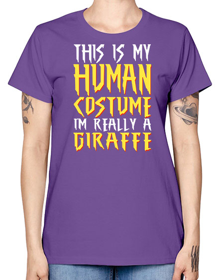 this is my human costume im really a giraffe - giraffee -  Missy T-Shirt