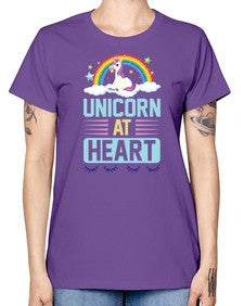 unicorn at heart 448# - unicorn -  Missy T-Shirt