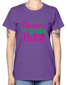 unicorn it heart 467# - unicorn -  Missy T-Shirt