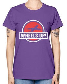 wheels up  50# - airplane -  Missy T-Shirt