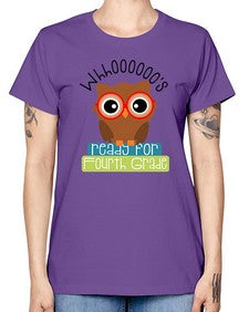 whooos ready for fourth grade 1003# - fourth grade -  Missy T-Shirt