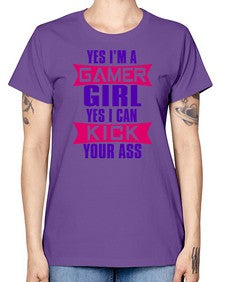 yes im a gamer girl yes i can kick your ass 169# - video games -  Missy T-Shirt