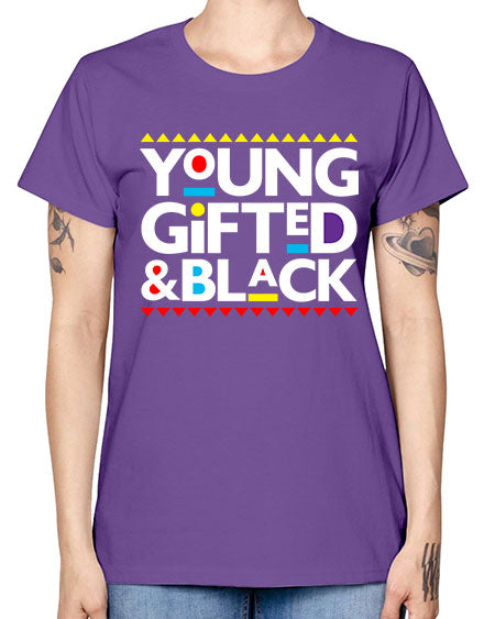 young gifted and black 2# - black words and phrases -  Missy T-Shirt