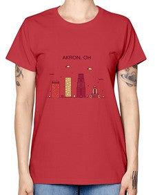 AkronOH 285# - cities -  Missy T-Shirt