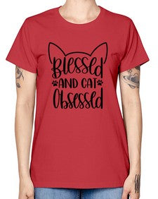 Blessed And Cat Obsessed Style 79# - cats -  Missy T-Shirt
