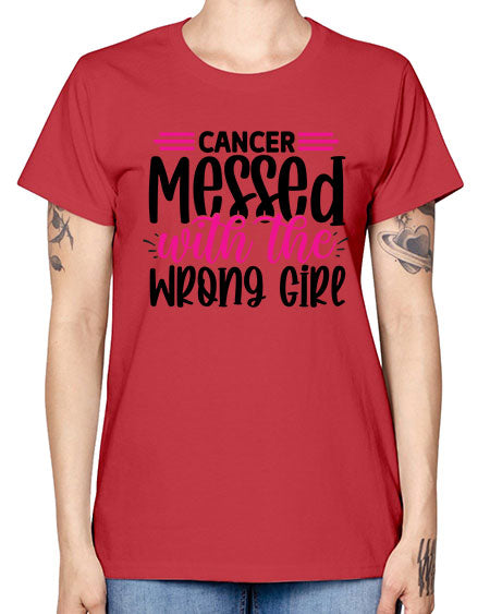 Cancer Messed with the Wrong Girl 29# - breast cancer -  Missy T-Shirt