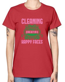 Cleaning spaces creating happy faces Style 93# - cleaner -  Missy T-Shirt