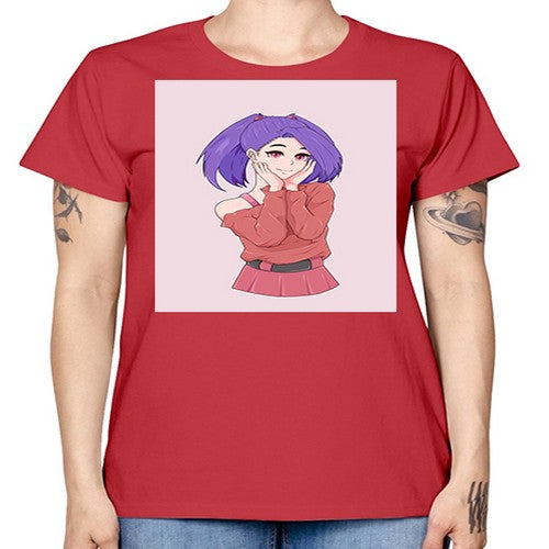 Cute girl with cute pose 138# - anime -  Missy T-Shirt