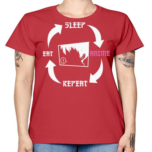 Eat Sleep Anime Repeat Anime Anime 226# - anime -  Missy T-Shirt