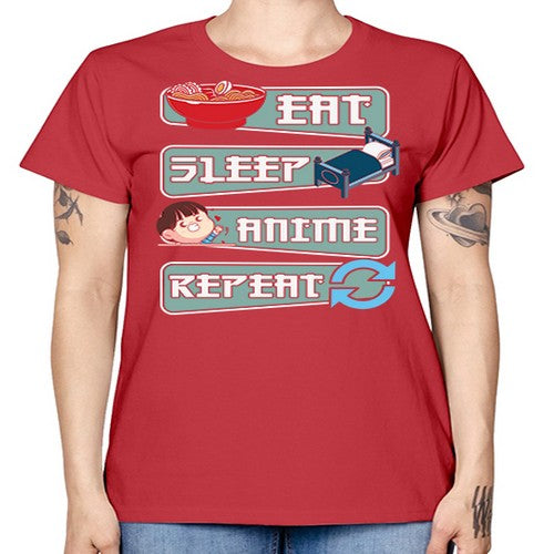 Eat Sleep Anime Repeat Anime Manga 227# - anime -  Missy T-Shirt