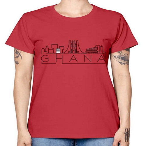 Ghana Minimal Skyline 769# - cities -  Missy T-Shirt