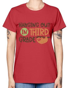 Hanging Out in Third 236# - third grade -  Missy T-Shirt