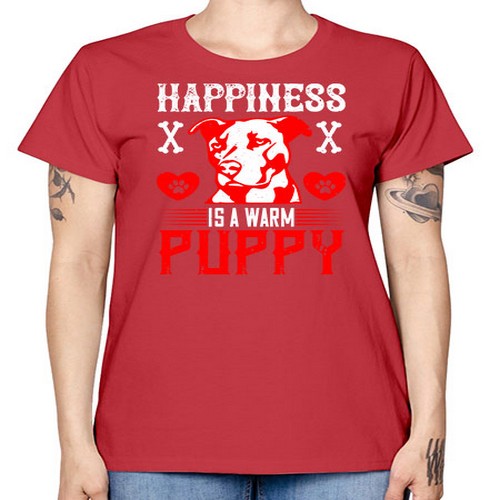 Happiness is a warm puppy Style 201# - dogs -  Missy T-Shirt
