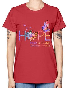 Hope For A Cure Alzheimer Awareness Flower 162# - alzheimers -  Missy T-Shirt