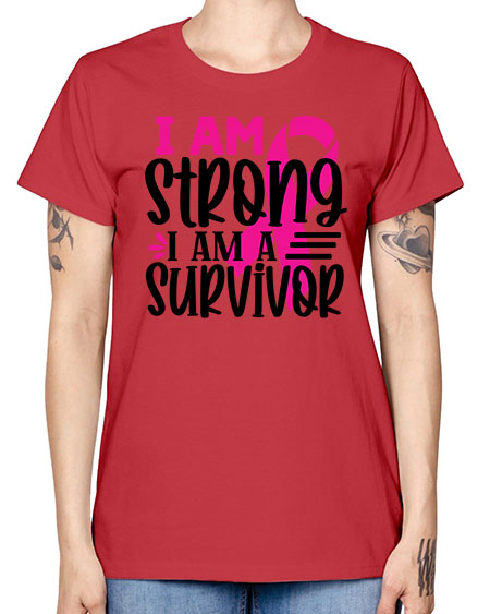 I Am Strong I Am a Survivor 19# - breast cancer -  Missy T-Shirt