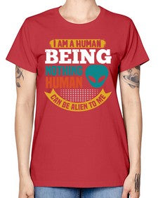 I am a human being nothing is alien to me 7# - ufo -  Missy T-Shirt