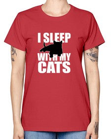 I sleep With My Cats - cats -  Missy T-Shirt