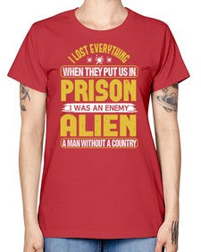 I was an enemy alien 24# - ufo -  Missy T-Shirt