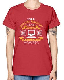 Im a computer scientist please stand back 34# - computer -  Missy T-Shirt