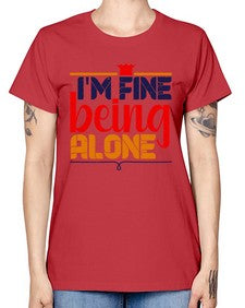 Im fine being alone 118# - chess -  Missy T-Shirt