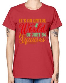 Its an entire world of just squares 124# - chess -  Missy T-Shirt