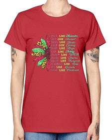 Juneteenth Sunflower Design 17# - black juneteenth -  Missy T-Shirt