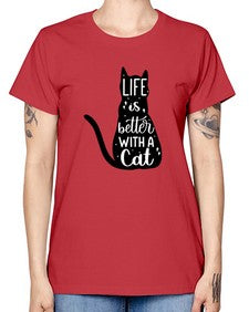 Life Is Better With A Cat Style 98# - cats -  Missy T-Shirt