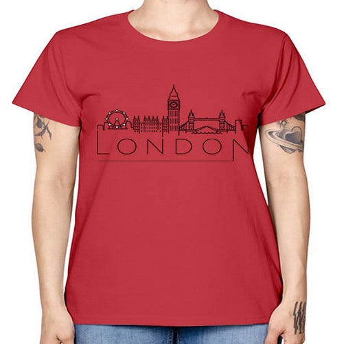 London Minimal Skyline 1155# - cities -  Missy T-Shirt