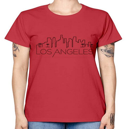 Los Angeles Minimal Skyline 1161# - cities -  Missy T-Shirt