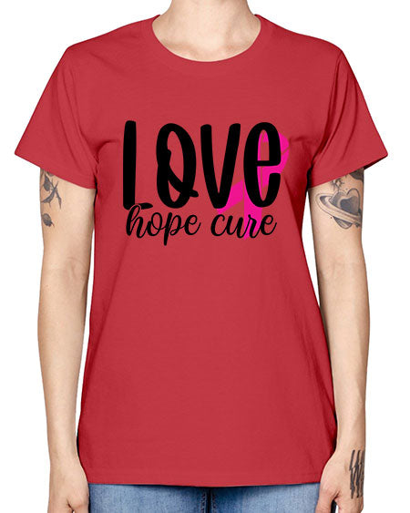 Love Hope Cure 13# - breast cancer -  Missy T-Shirt