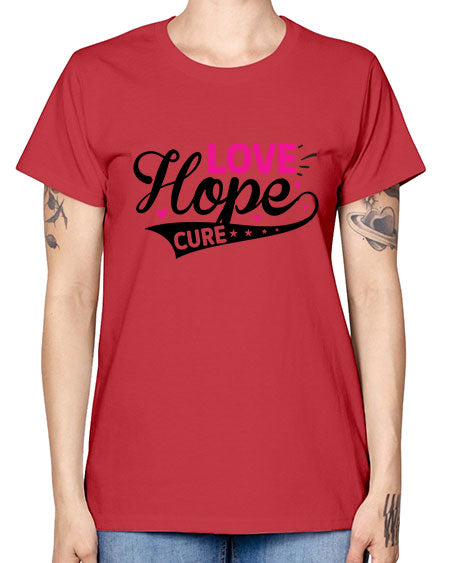 Love Hope Cure 14# - breast cancer -  Missy T-Shirt