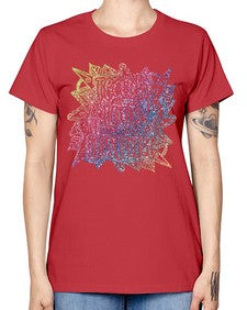 Mandala Teach Love Inspire Rainbow Glitter 762# - mandala -  Missy T-Shirt