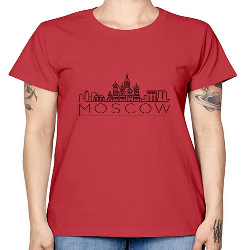 Moscow Minimal Skyline 1353# - cities -  Missy T-Shirt