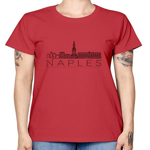 Naples Minimal Skyline 1409# - cities -  Missy T-Shirt