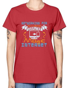 Networking for dummies your computer magic internet 22# - computer -  Missy T-Shirt