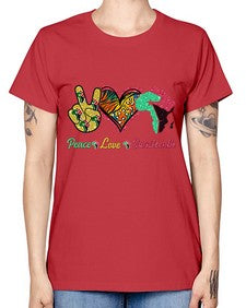 Peace Love Juneteenth Day Fist Png 8# - black juneteenth -  Missy T-Shirt