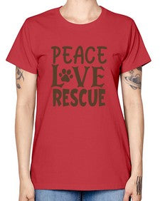 Peace Love Rescue Style 23# - cats -  Missy T-Shirt