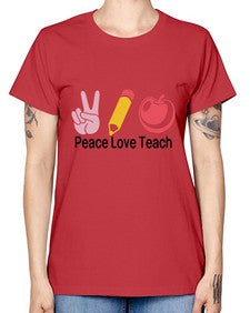 Peace Love Teach 1303# - teacher -  Missy T-Shirt