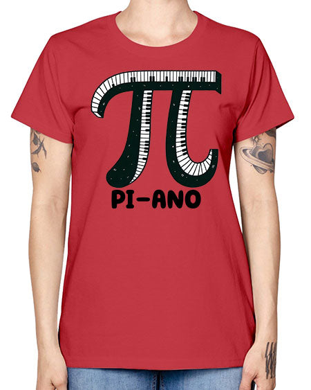 Piano Funny Math Music Sublimation 37# - pi -  Missy T-Shirt