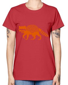 RacoonMandala 1010# - mandala -  Missy T-Shirt