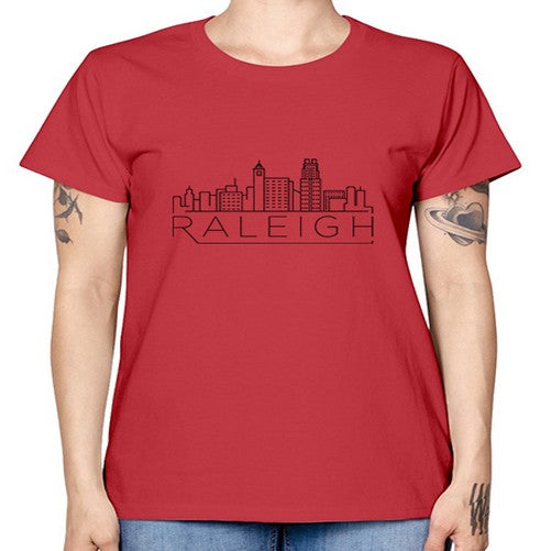 Raleigh Minimal Skyline 1707# - cities -  Missy T-Shirt