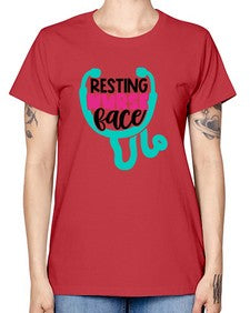 Resting Nurse Face Style Style 1355# - nurse -  Missy T-Shirt