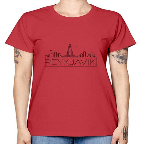 Reykjavik Minimal Skyline 1715# - cities -  Missy T-Shirt
