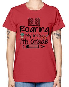 Roaring My Into seventh Grade 763# - seventh grade -  Missy T-Shirt
