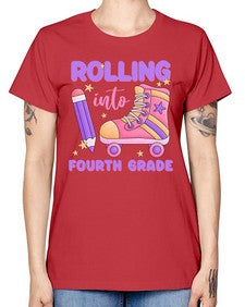 Rolling into fourth Grade 786# - fourth grade -  Missy T-Shirt