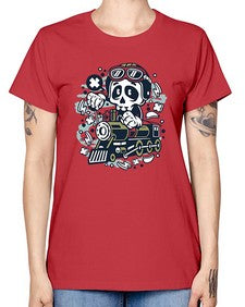 Skull Train 1067# - skull and bones -  Missy T-Shirt